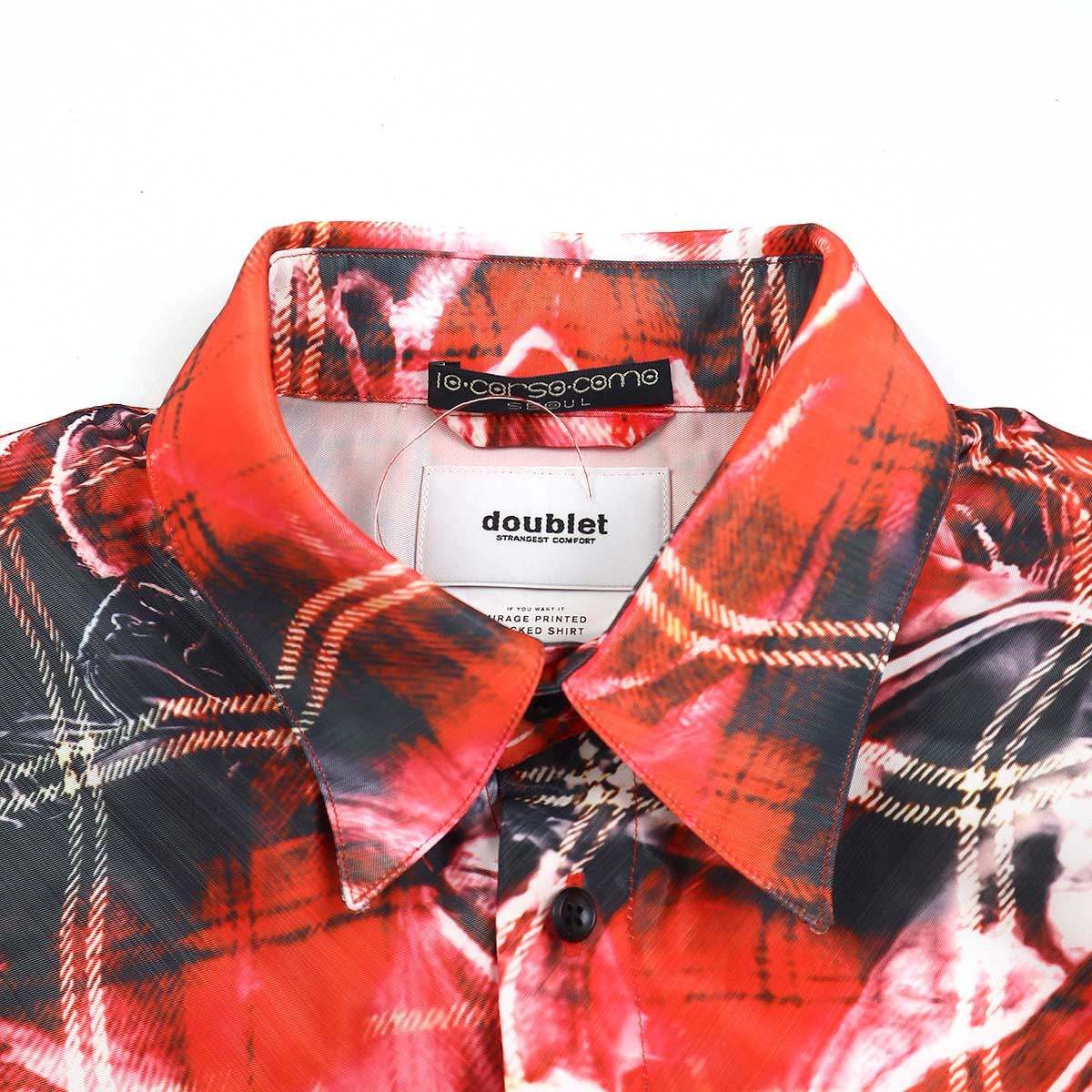 doublet ダブレット 23SS MIRAGE PRINTED CHECKED SHIRT ミラージュ 