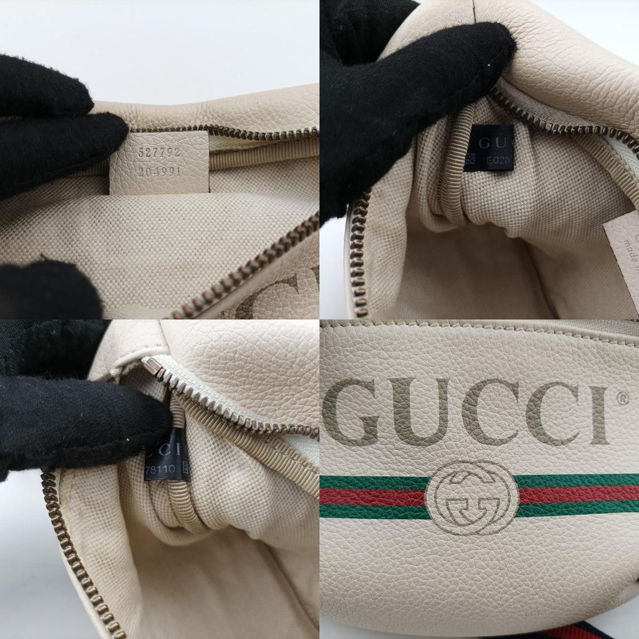 グッチGucciグッチプリントホワイトレザー527792E028778110