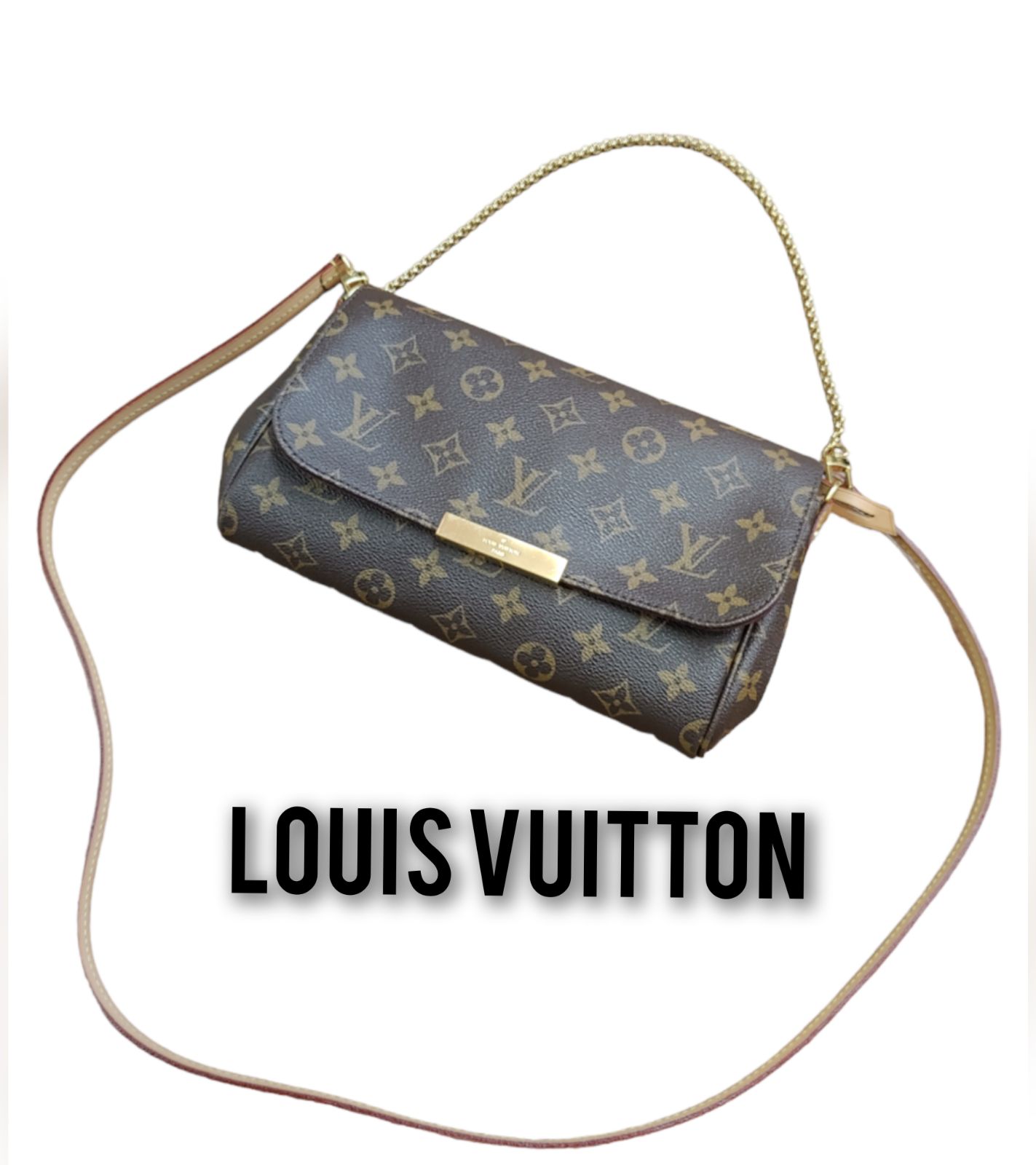 ルイヴィトン フェイボリットMM モノグラム チェーン 2WAY ポシェット  