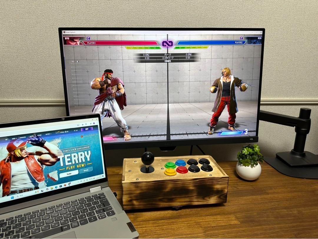 テイッシュBOX PC対応木製アケコン テイッシュBOX PC対応木製アケコン