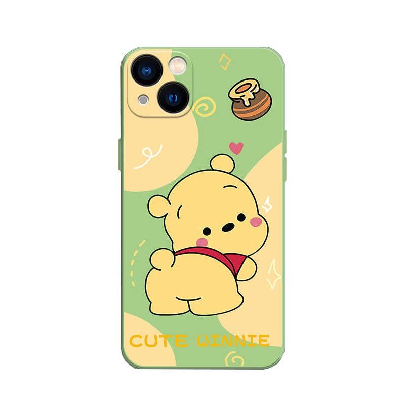 新品　iphone14Plus 用 スマホケース くまのプーさん iphone 14 Plus 用 ケース ハニー グリーン アンチ指紋 プーさん iphone 14 Plus シリカゲル 柔らかい殻 黄色ではない 良いタッチ 傷つき防止 薄型 ソ
