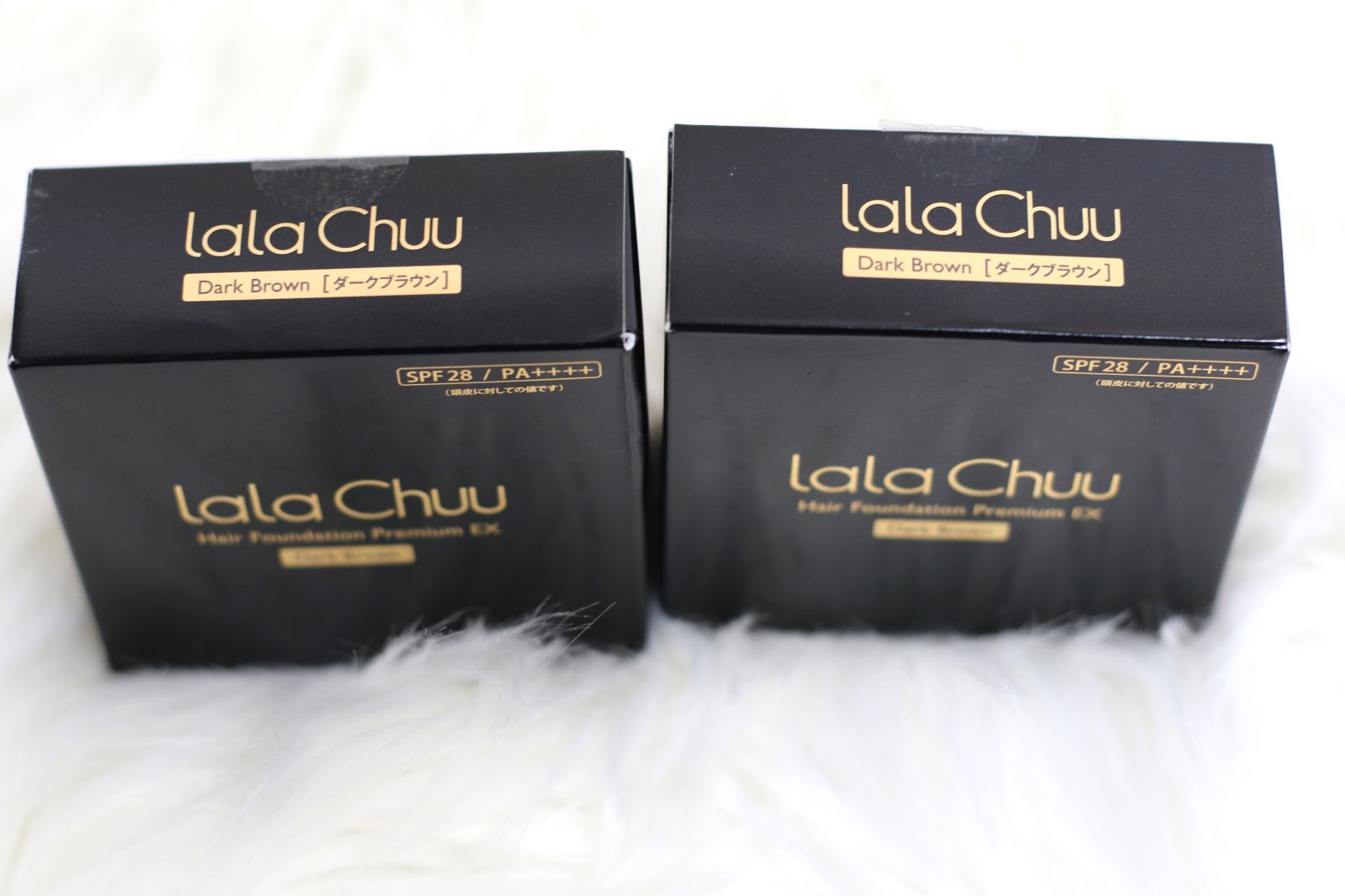 ララチュー ヘアファンデーションプレミアムEX ダークブラウン 9g +