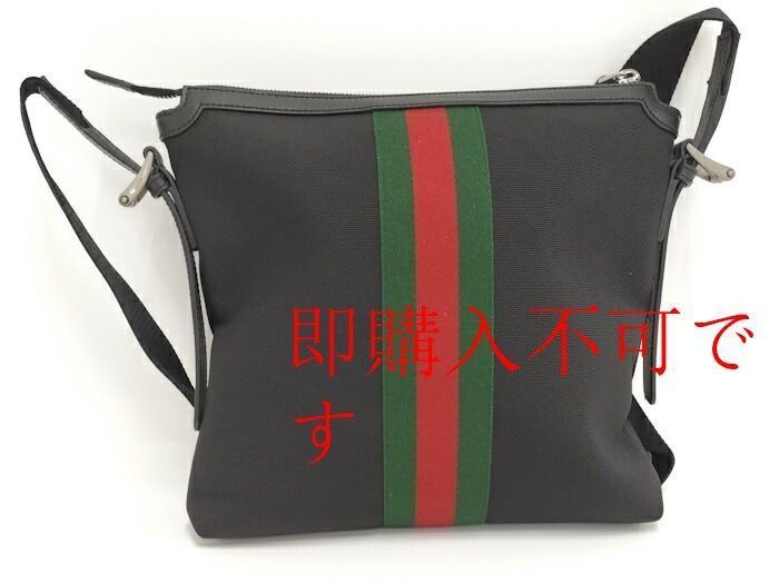 GUCCI ショルダーバッグ キャンバス シェリー ブラック 631199