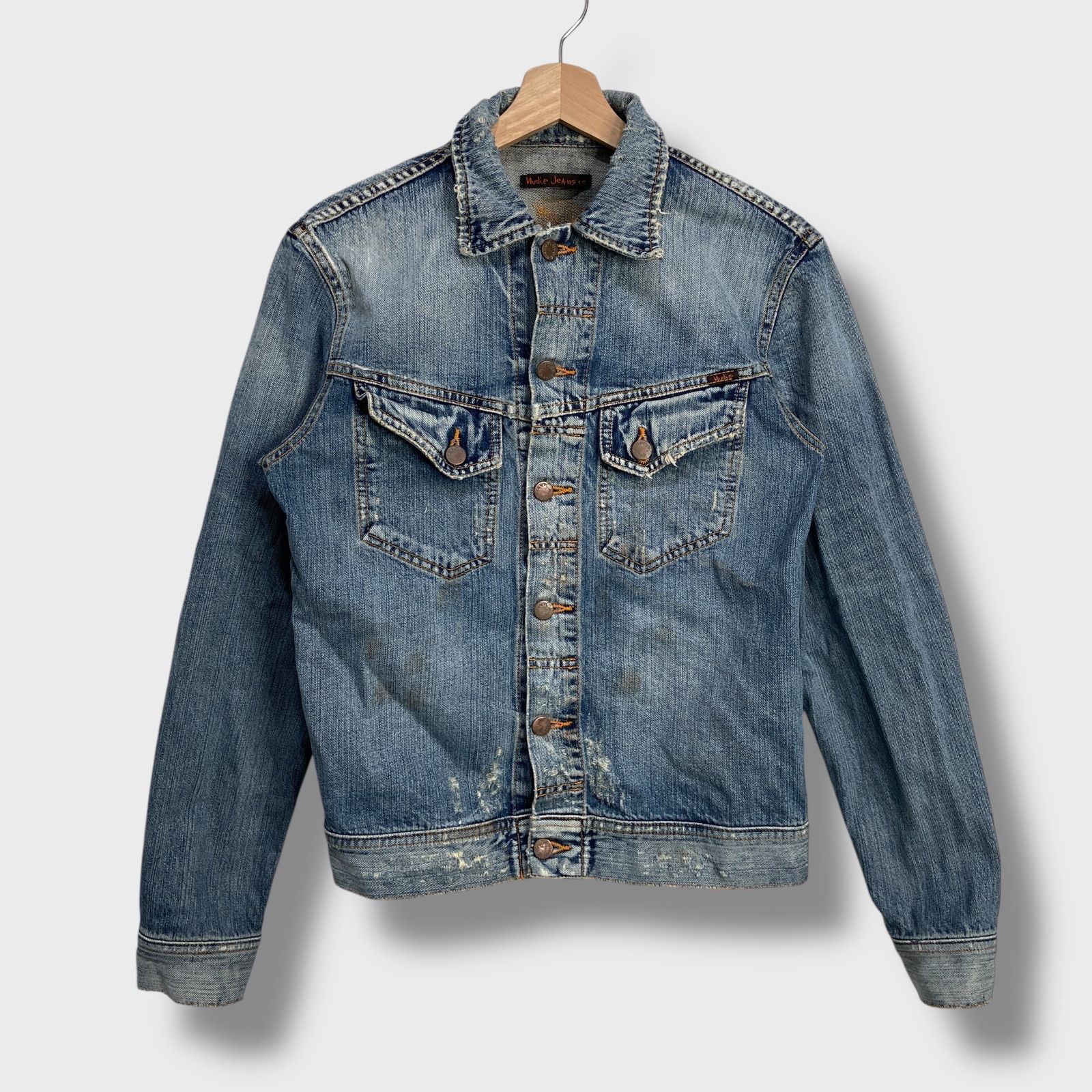 nudie jeans☆ヌーディージーンズ☆Gジャン☆ダメージ加工☆コニー 
