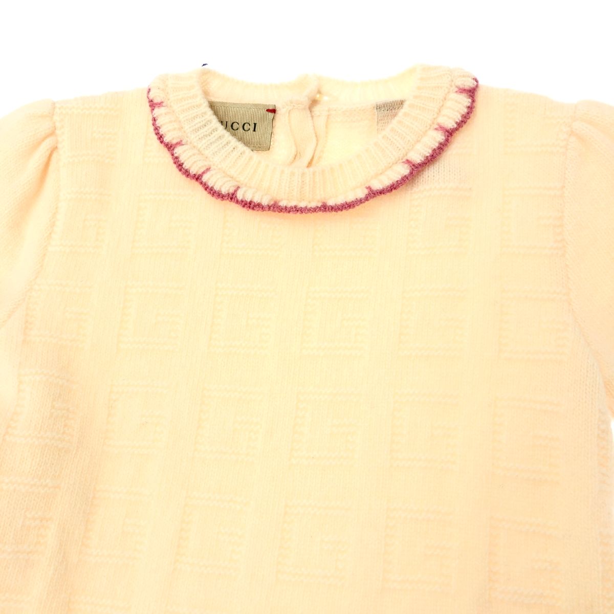 GUCCI グッチ Gロゴ 半袖ニット ワンピース サイズ:24（90-56