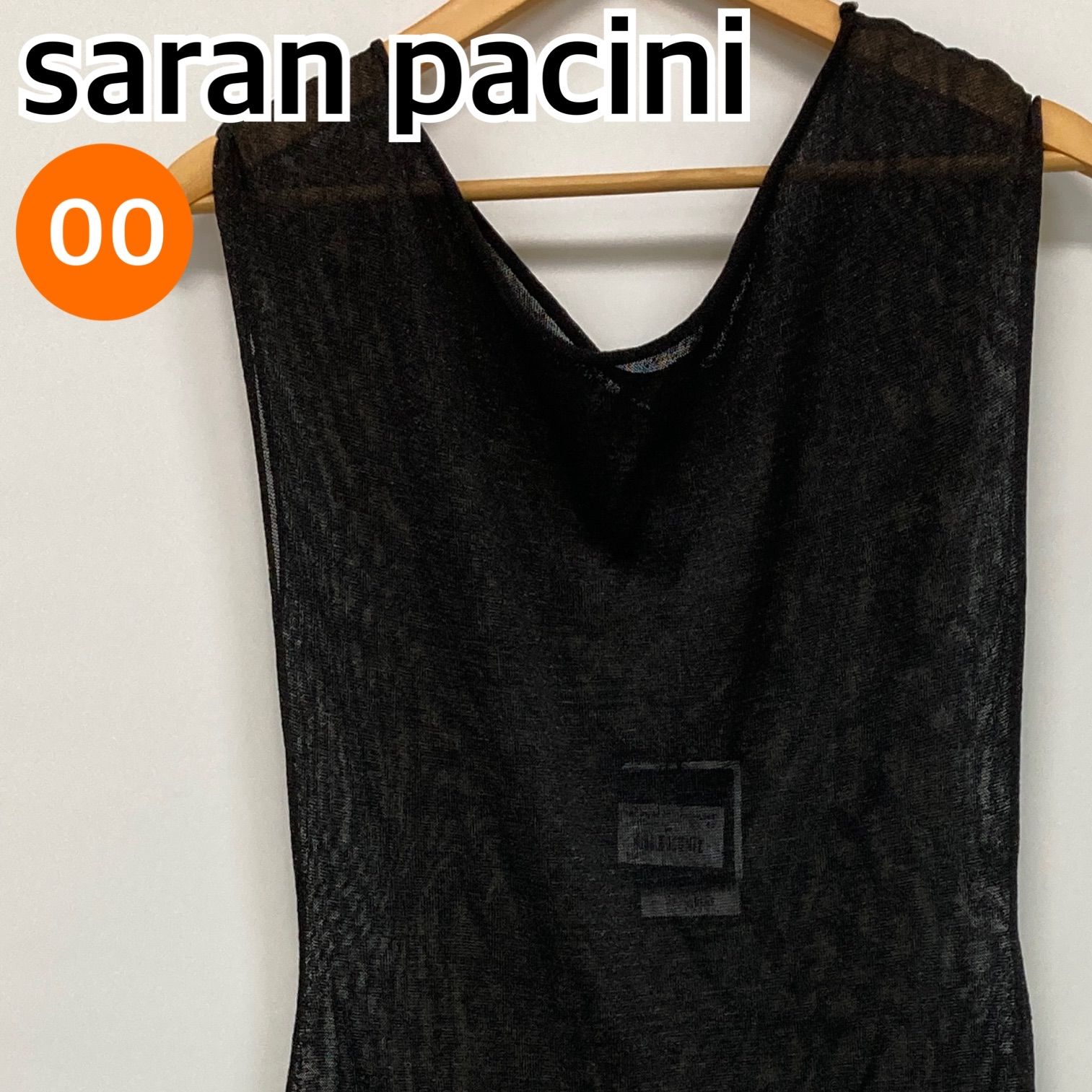 saran pachini サランパチー二 ワンピース ノースリーブ カジュアル ブラック レディース 00サイズ CT1781