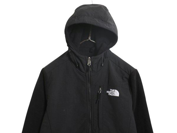 ノースフェイス フード付き デナリ ジャケット レディース S | アウトドア フリース ナイロン パーカー ジャンパー フルジップ ブルゾン 黒