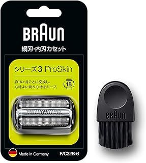 ブラウン 替刃 シリーズ3 シェーバー F|C32B-6-b ブラック 本来の性能を 発揮 ブラシ付き 1.5年分