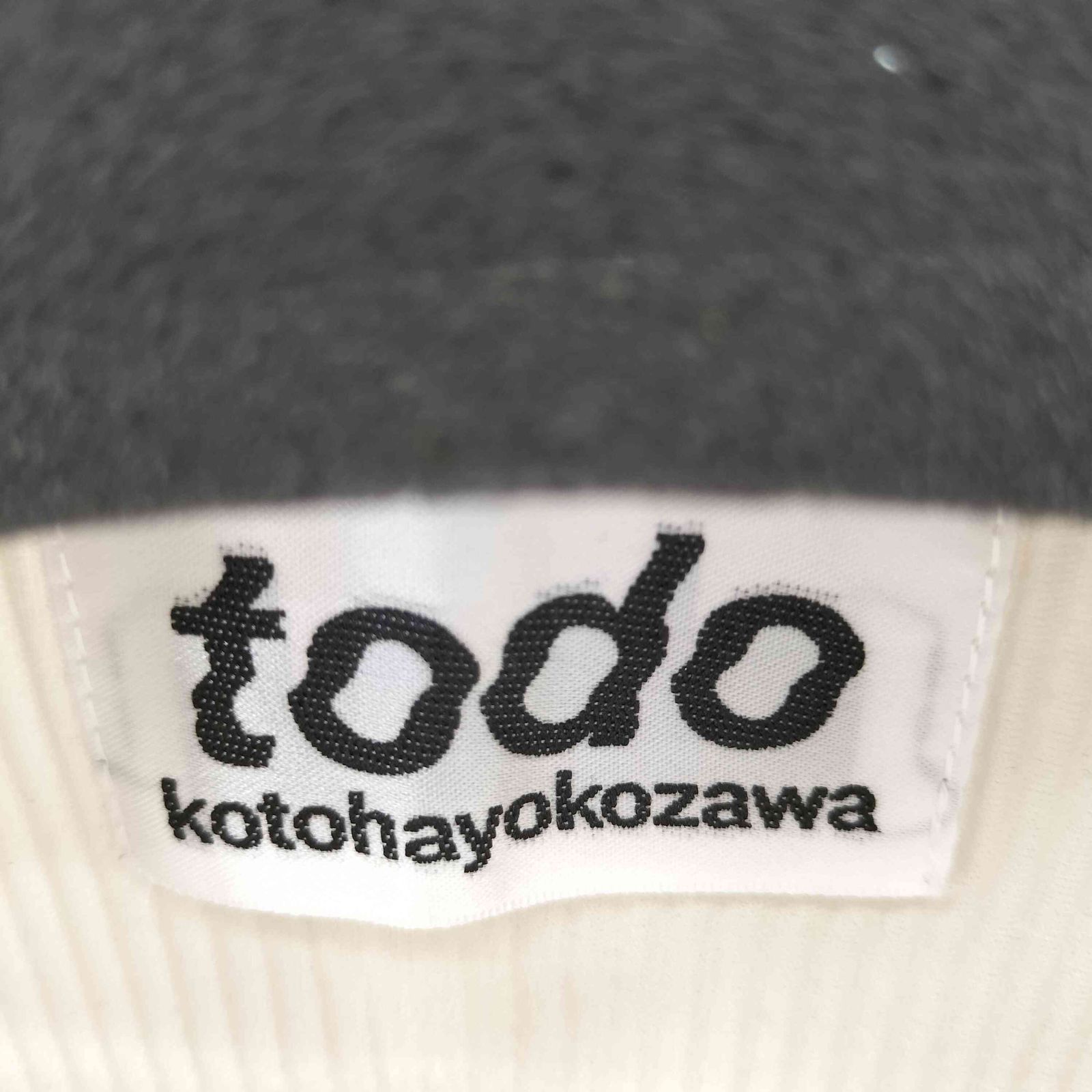 トゥードゥーコトハヨコザワ todo kotoha yokozawa ハイネックプリーツ 