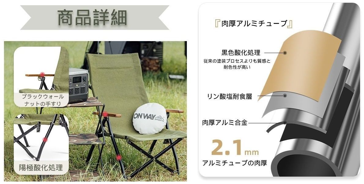 ONWAY SPORTS プレミアムリクライニングウォールナットコットン