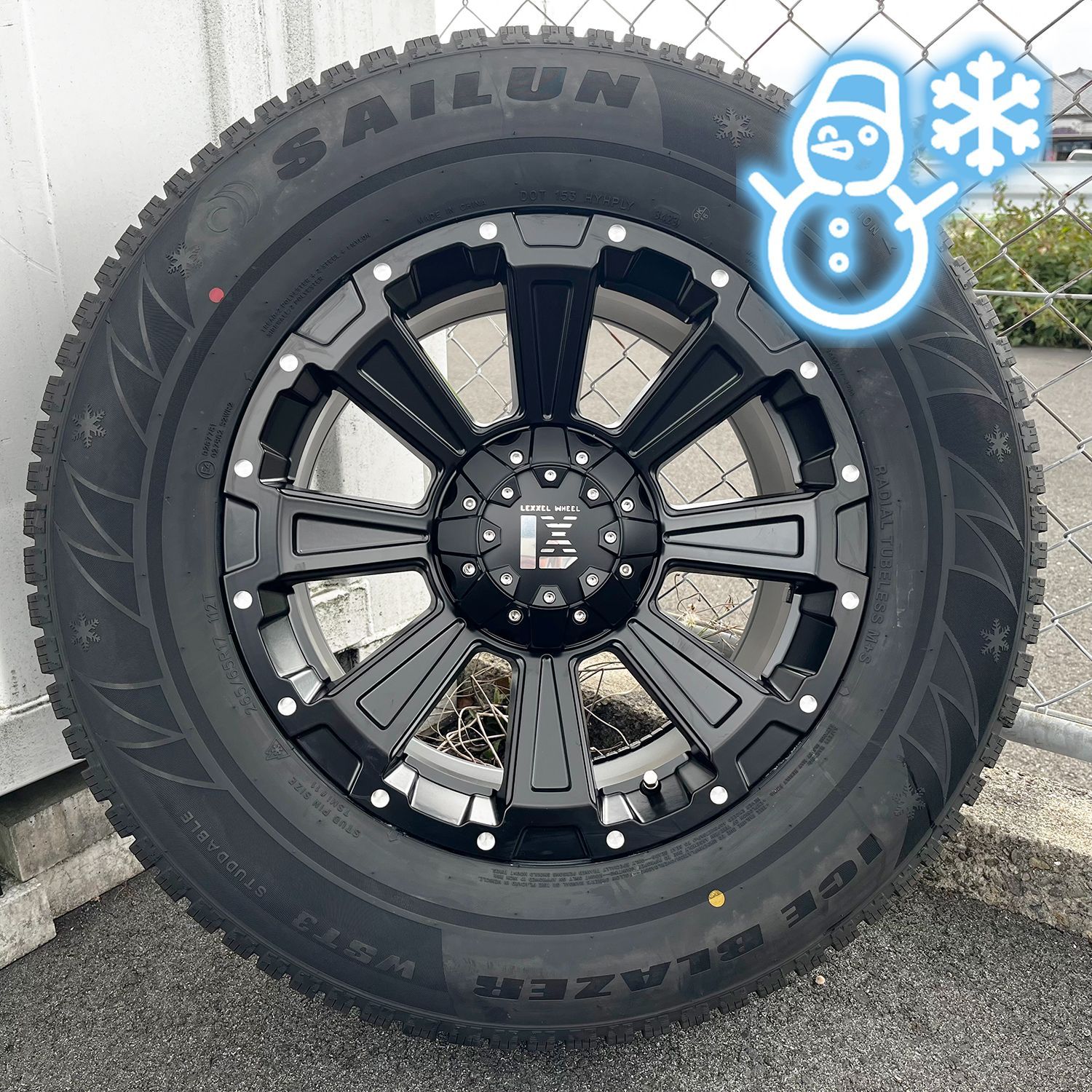 ナットセット 品 ジープ ラングラー JL JK 17インチ スタッドレスタイヤホイール SAILUN WST3 265 70R17 DeathRock デスロック バレーノ ルビコン サハラ スポーツ