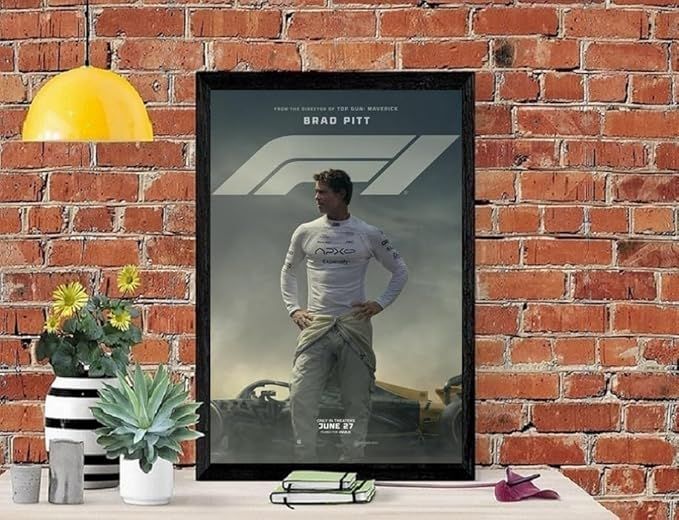 フレーム付-黒-】映画ポスター エフワン F1 ブラッドピッド A3