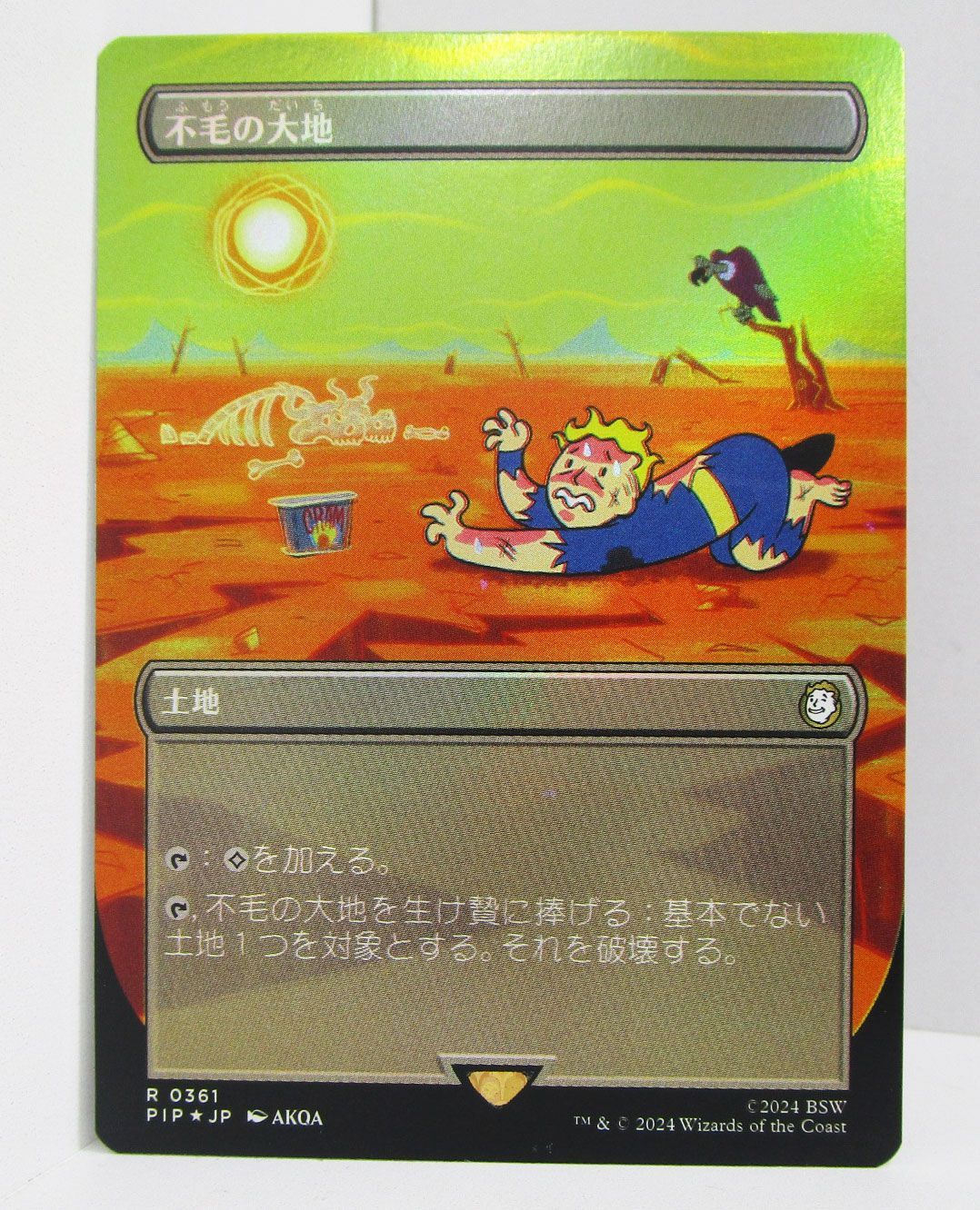 新作モデル MTG 不毛の大地 日本語2枚 英語1枚 マジック：ザ