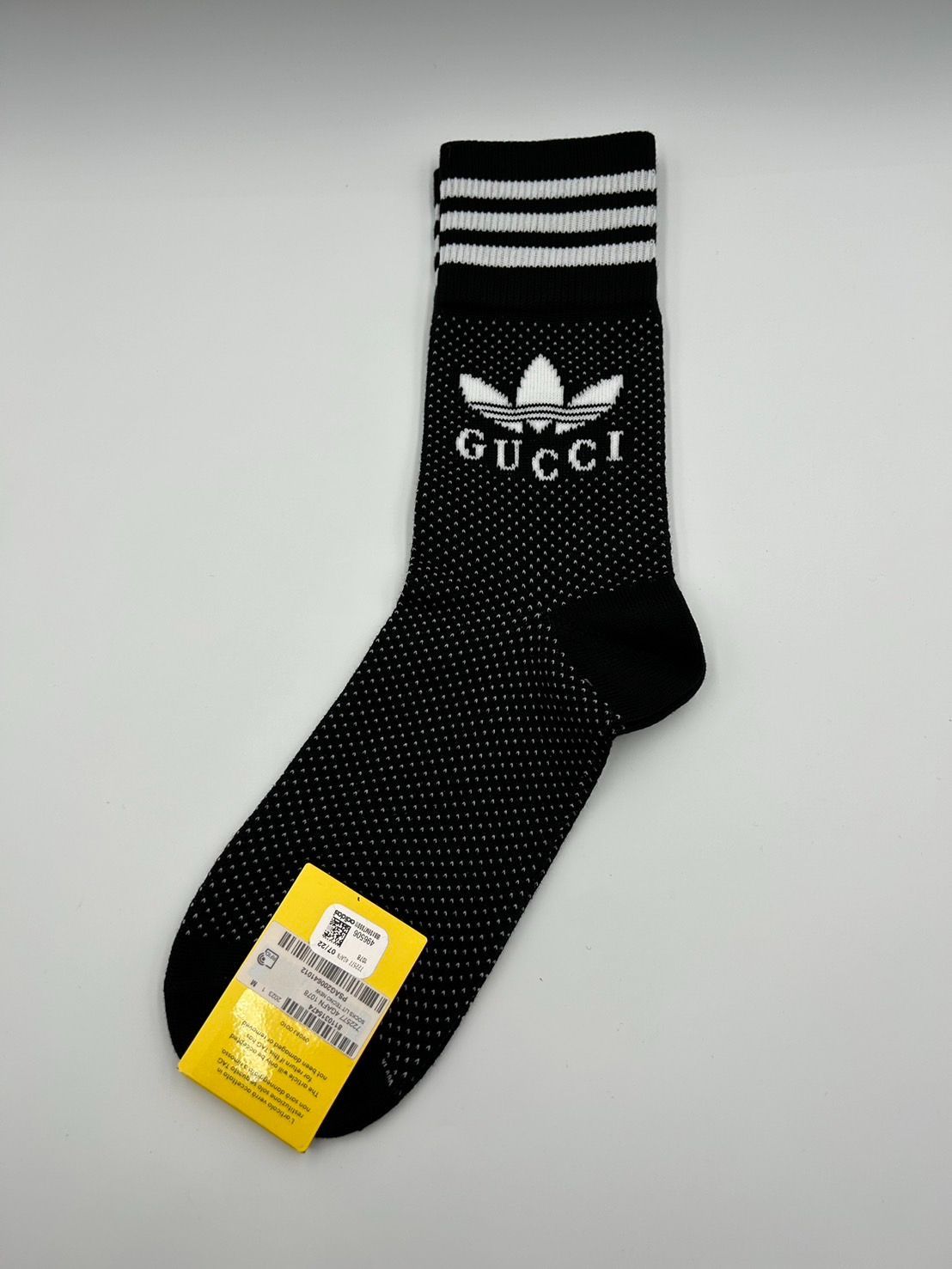 未使用 GUCCI × adidas ソックス 靴下 ブラック Mサイズ 24-26cm