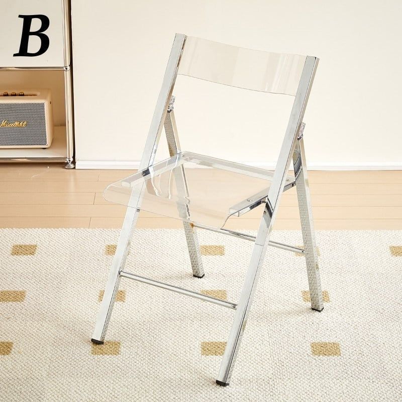 クリア 透明 チェア 椅子 折りたたみ 金属フレーム 角が丸い 疲れにくい シンプル インテリア ブラウン グレー ブルー ホワイト レッド MARWIL-DEMENAGEMENTS_CH