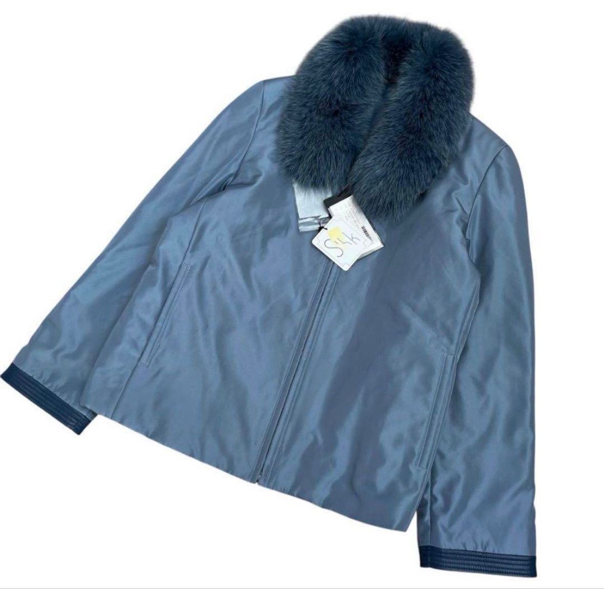 ラムレザー×シルク ジャケット