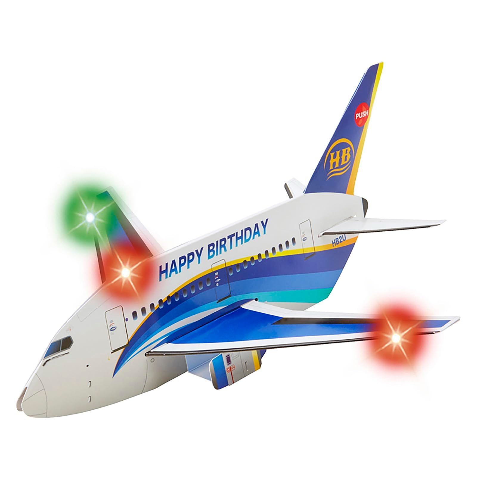 JPME 47 3 海外輸送可 グリーティングカード SANRIO YOU TO HAPPY 982351 飛行機 バースデーカード メロディカード サンリオ