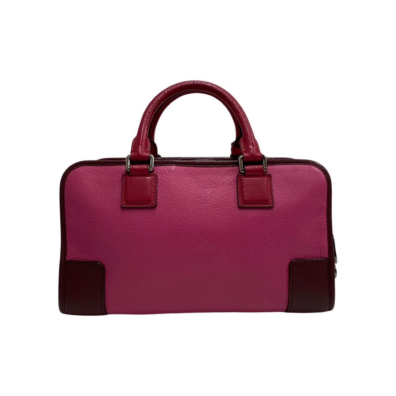 極 美品 鍵付き LOEWE ロエベ アマソナ 28 アナグラム ロゴ レザー 本 
