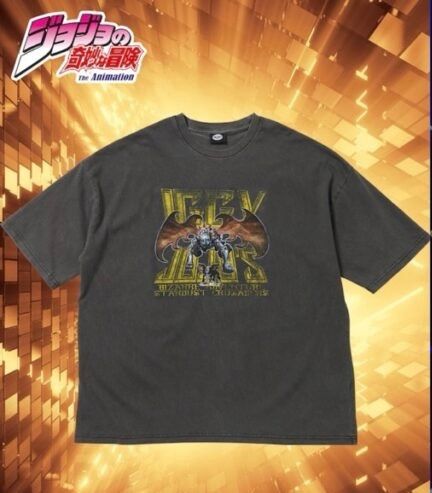 【未使用品】アニメ『ジョジョの奇妙な冒険』×FREAK'S STORE 別注 リラックスフィット ピグメント プリントTシャツ Lサイズ ブラック メンズ