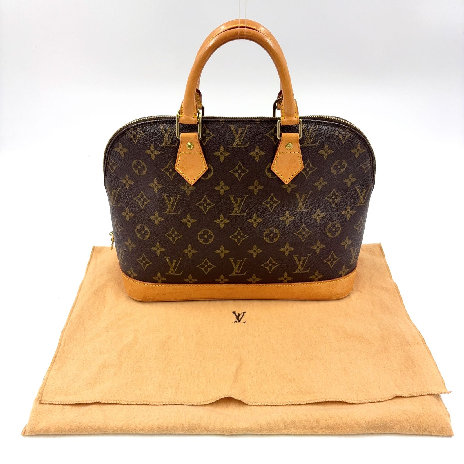 美品✨ルイヴィトン モノグラム アルマPM ハンドバッグ　PVC ブラウン LOUIS VUITTON アルマPM モノグラム モノグラム レザー×PVC