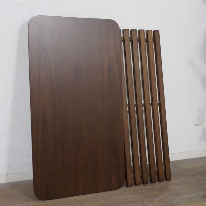 Y 折りたたみ式 木製 ローテーブル 棚付き スクエア 幅90cm 北欧スタイル 収納が便利 アウトレット