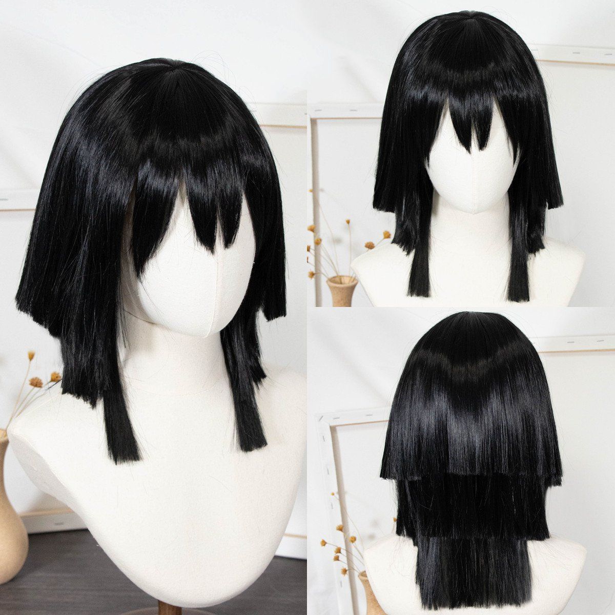 伊黒小芭内 鬼滅の刃 コスプレ ウィッグ+ネット 新品 - メルカリ