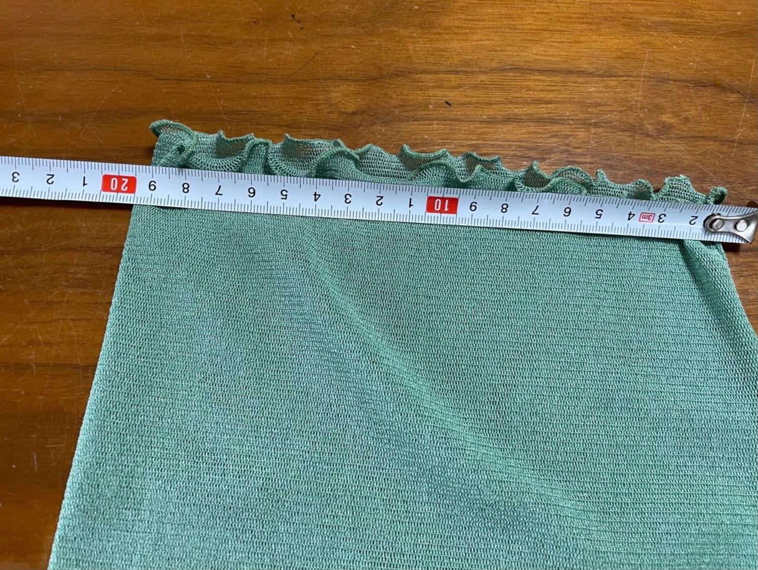 ロングタイプエメラルドグリーンシルク50%レースシングルウェーブ  