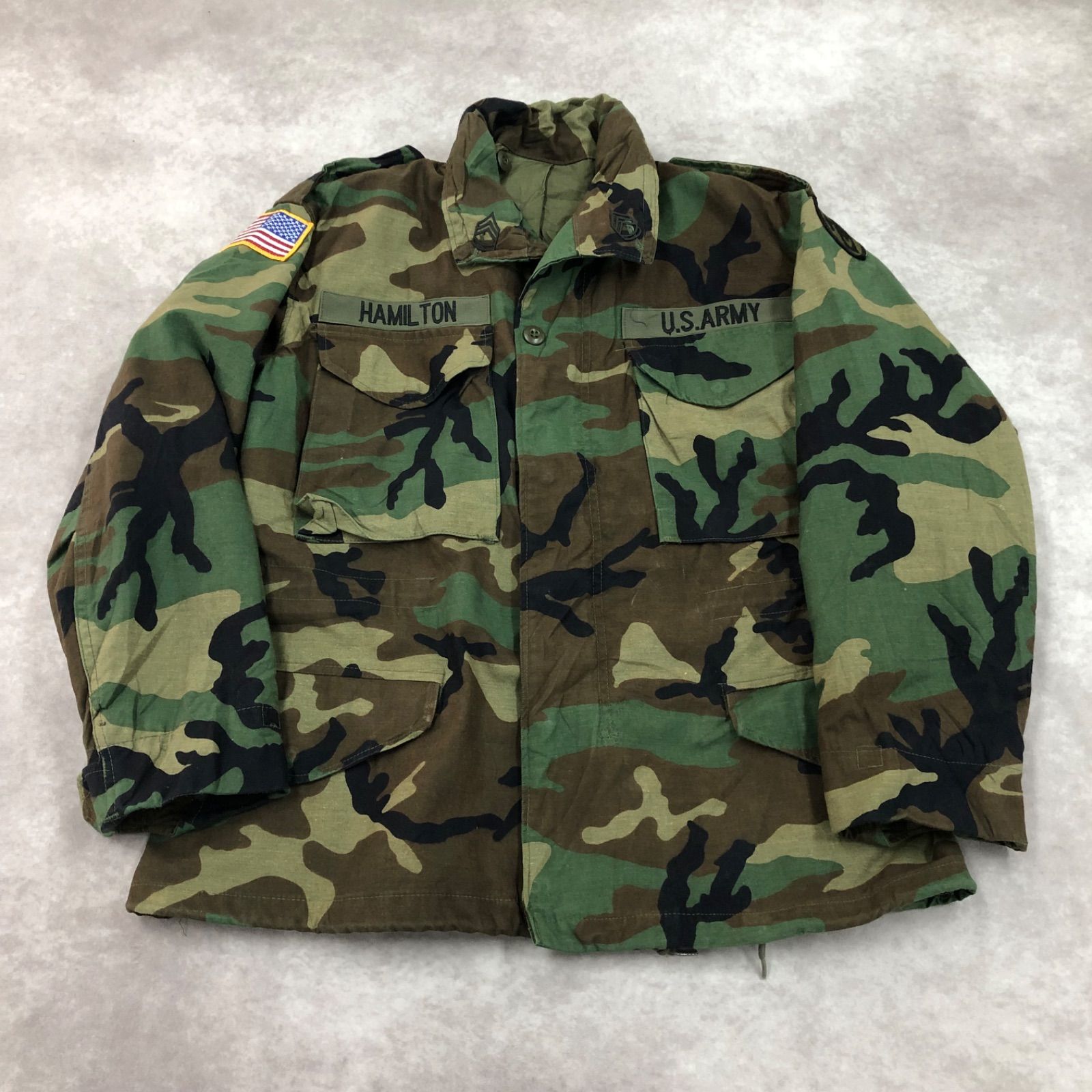 米軍実物 U.S.ARMY M-65 ワッペン 刺繍 カモフラ 迷彩柄
