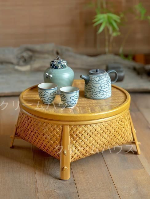 職人手作り 细工竹編 バッグ 竹の編物 提籃籠 竹編細工籠 竹工芸