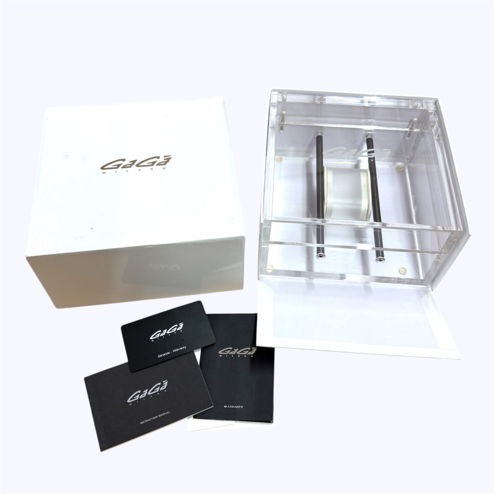 中古 GaGa MILANO ガガミラノ 6090.01 マヌアーレ48mm クリスタル 