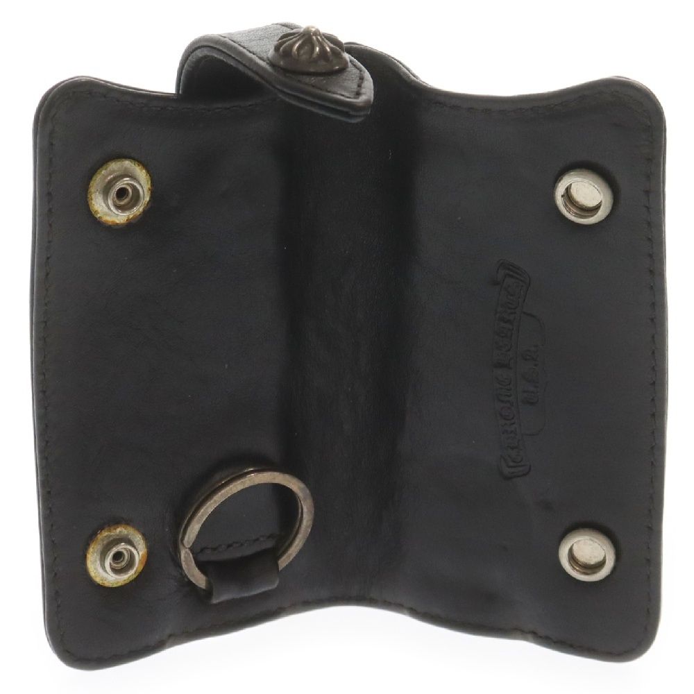 CHROME HEARTS クロムハーツ　クロスボールボタン　レザーキーケース CHROME HEARTS クロムハーツ KEY CASE クロスボールボタンレザーキー