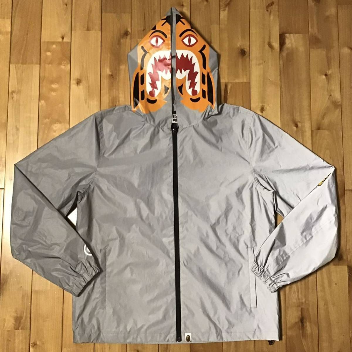 リフレクター タイガー パーカー ジャケット Mサイズ a bathing ape BAPE tiger zip hoodie jacket エイプ  ベイプ アベイシングエイプ