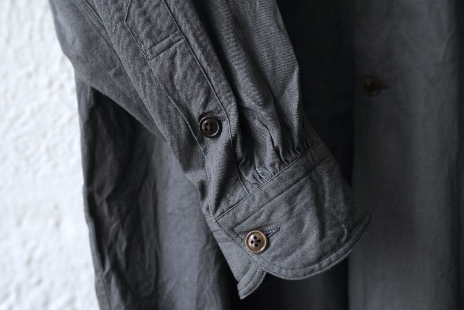 22SS Narrow Collar Long Classic Over Shirts ナローカラーオーバー