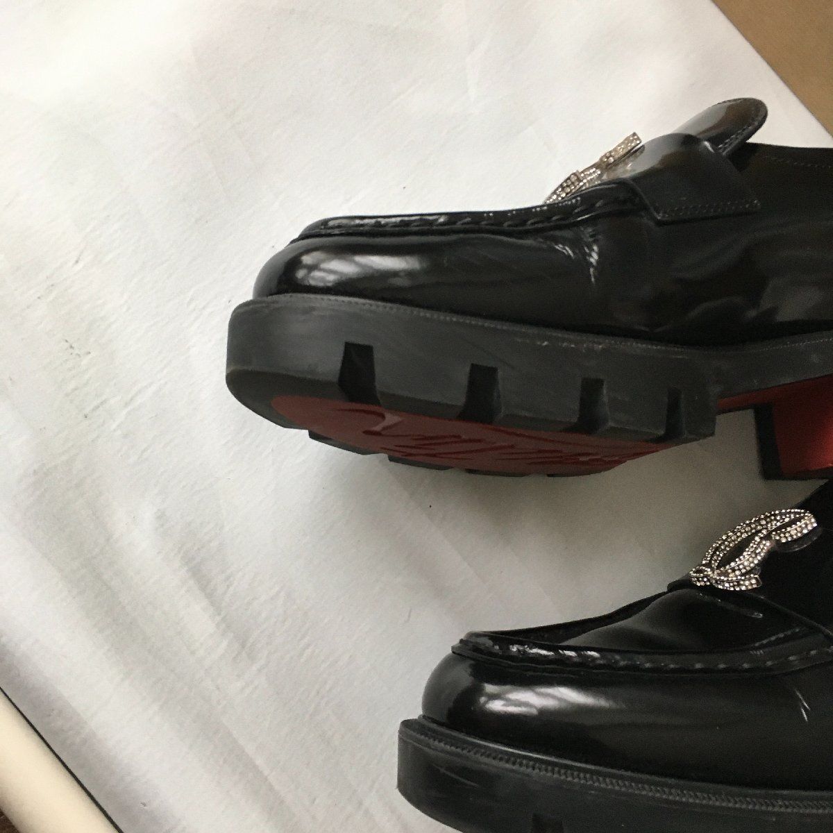 美品 クリスチャンルブタンChristian Louboutin レザー ローファー37 