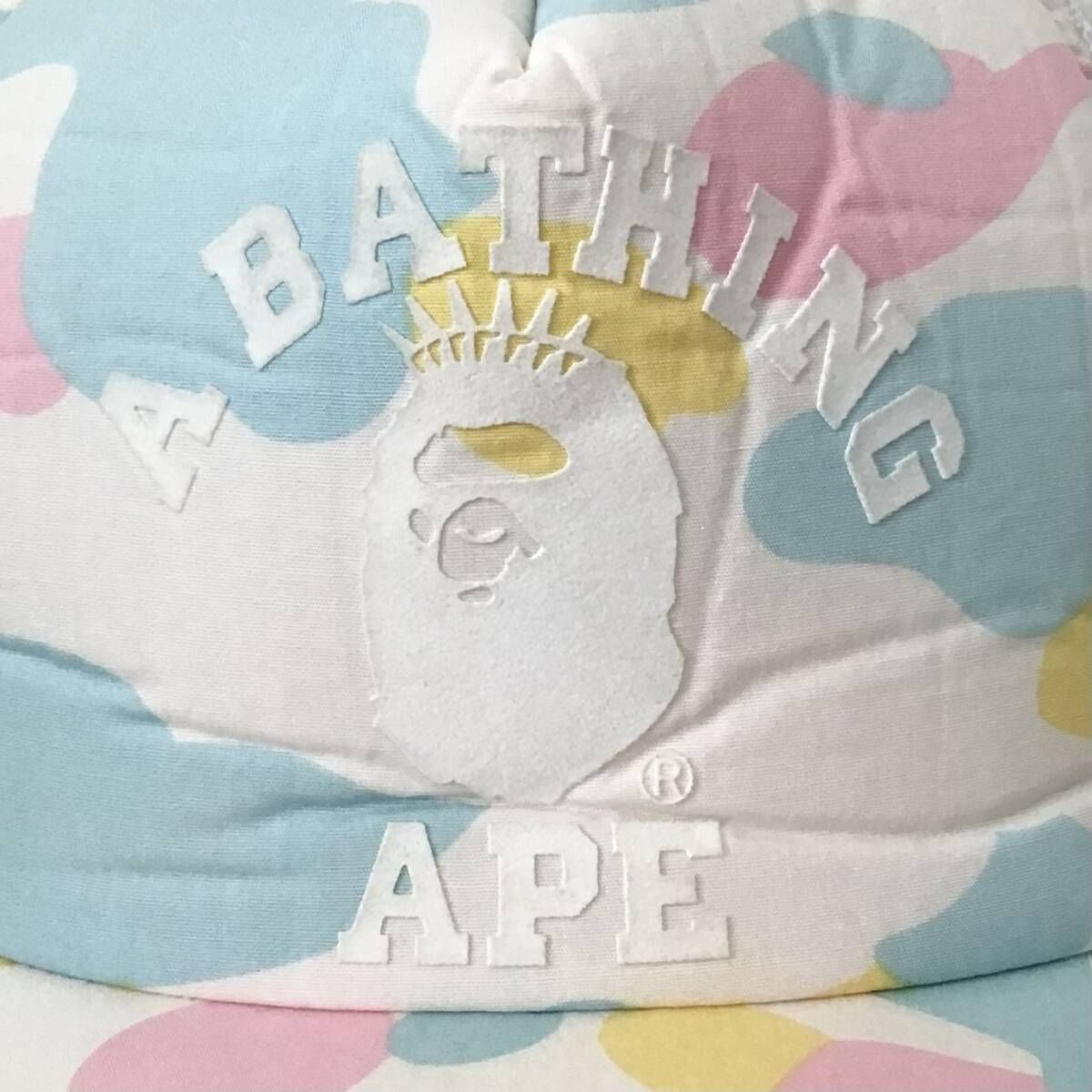 NYC カレッジロゴ cotton candy camo メッシュ キャップ a