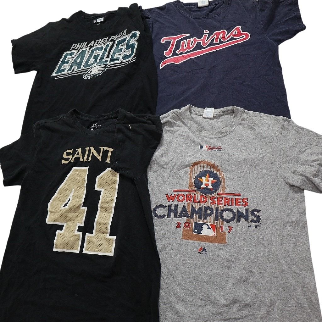 古着卸 まとめ売り プロチーム 半袖Tシャツ 14枚セット (メンズ M ) NFL ＭLB NBA ナイキ ブロンコス ホワイトソックス 中古 古着 NC3692