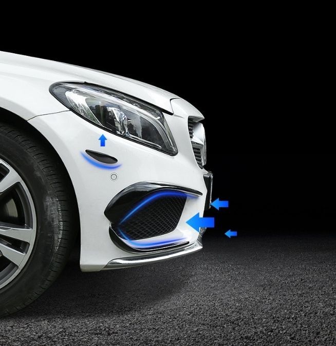 メルセデス ベンツCクラス W205 C180 200 260 43 AMG 2015-2018年 2色選択 外装カスタム フロント グリル ガーニッシュ ベゼル カバ FFCRYSTALESIA_COM