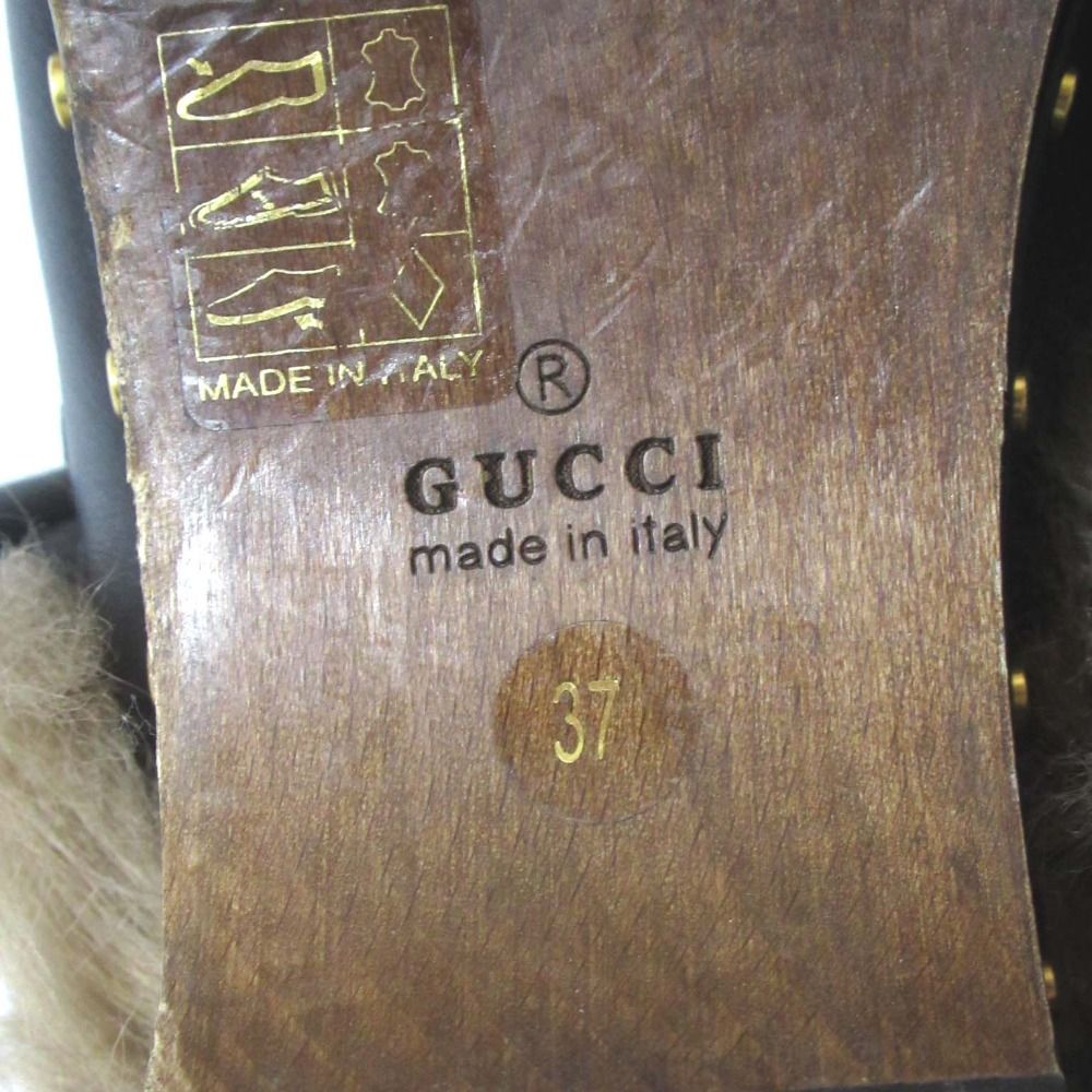 美品 GUCCI グッチ アムステル レザー ホースビット ムートン