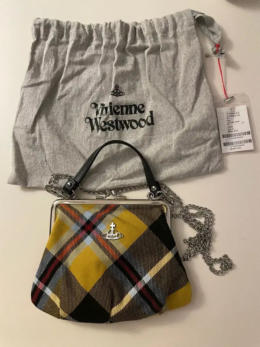 Vivienne Westwood レッドレーベル フレーム パール 巾着 バッグ