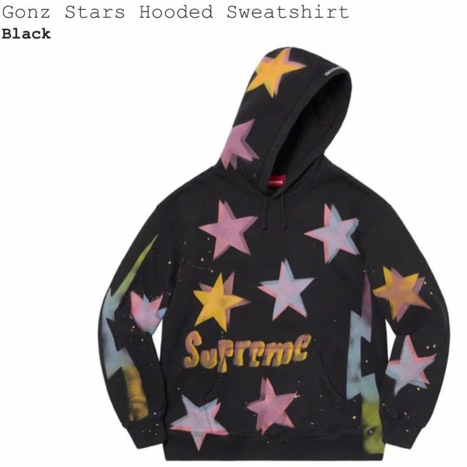 supreme gonz stars hooded パーカー 木村拓哉着用モデル