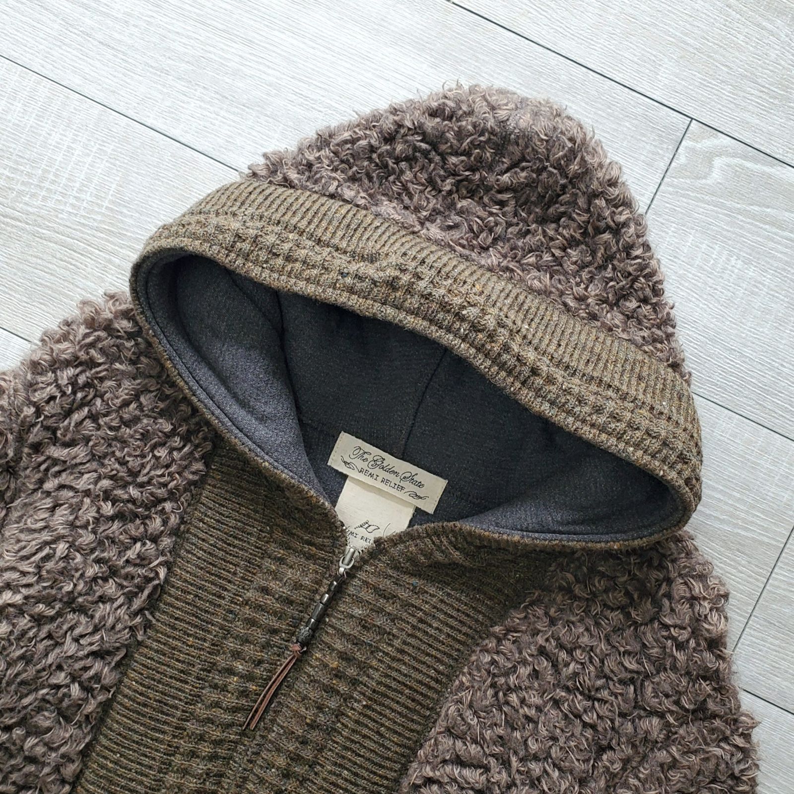 REMI RELIEF】 BOA HOODIE JACKET Nylon lip boa reversible JKT