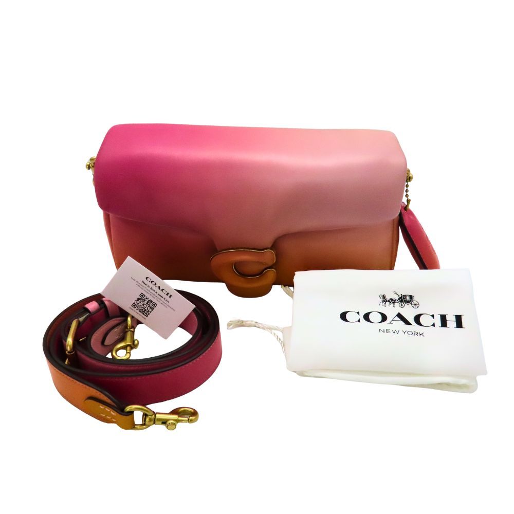 中古】COACH コーチ ピロータビーショルダー 2WAYバッグ26ピンク 