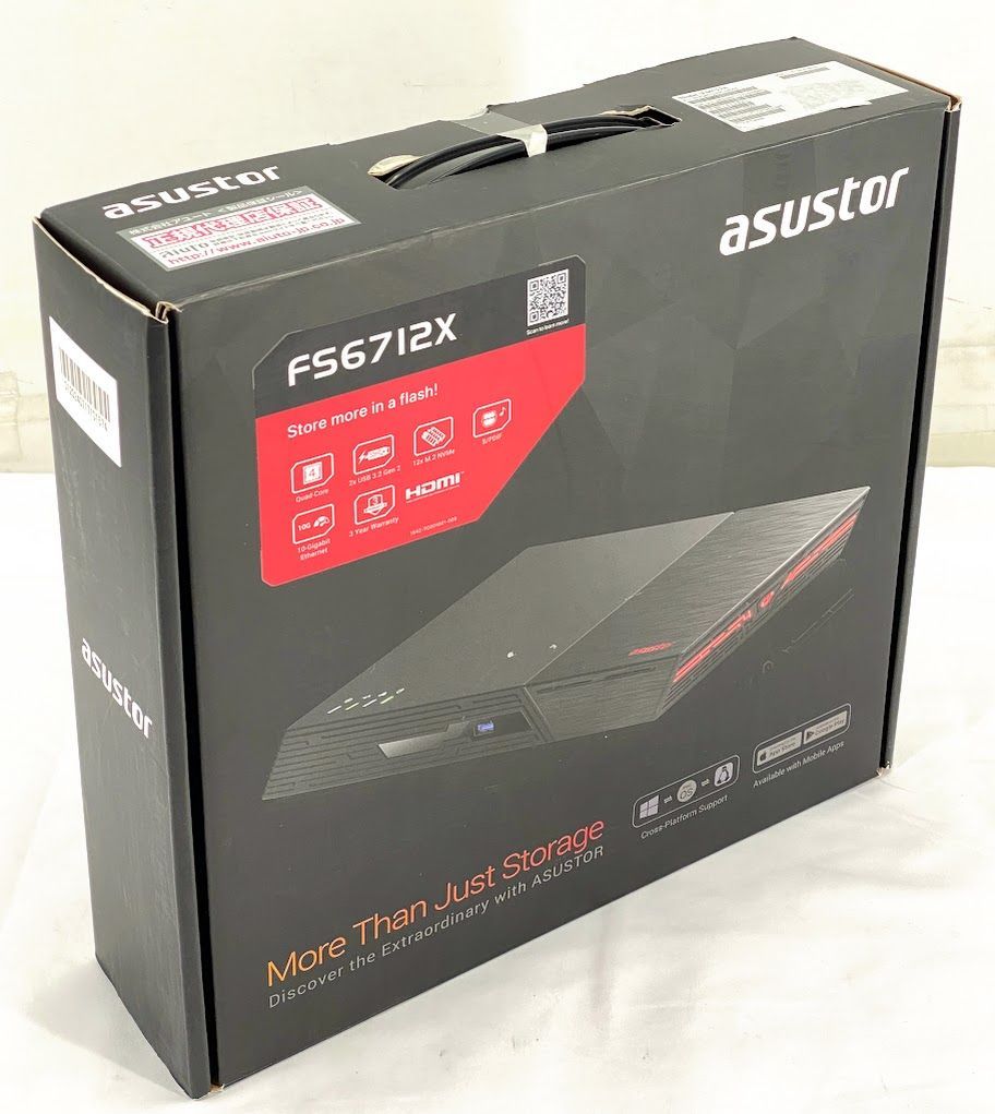 【極美品】 ASUSTOR Flashstor 12 Pro FS6712X SSDスロット A0426 0718ML003 0120240717101574