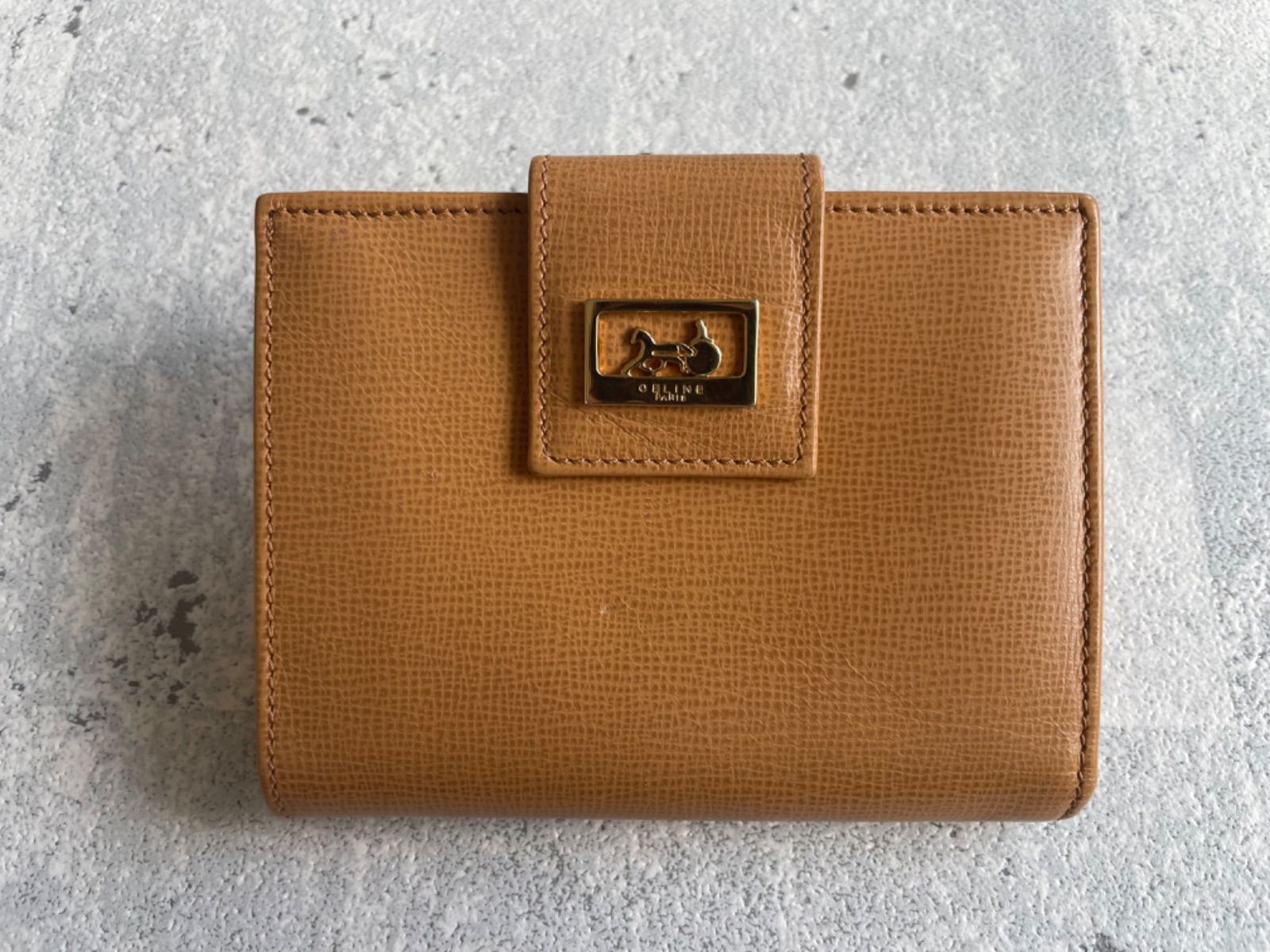 CELINE サルキープレート がま口財布 ベージュ - メルカリ 