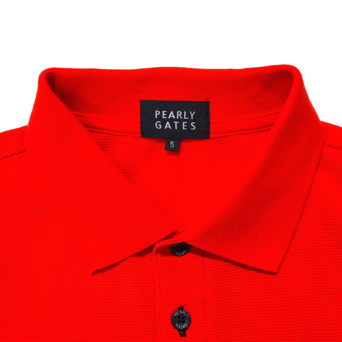 メンズ パーリーゲイツ PEARLY GATES 注文 半袖ポロシャツ 5(L) 赤×黒