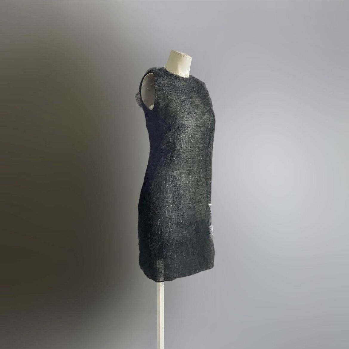 ヨーロッパ ヴィンテージ シャギー ワンピース 黒 90s 00s ビンテージ