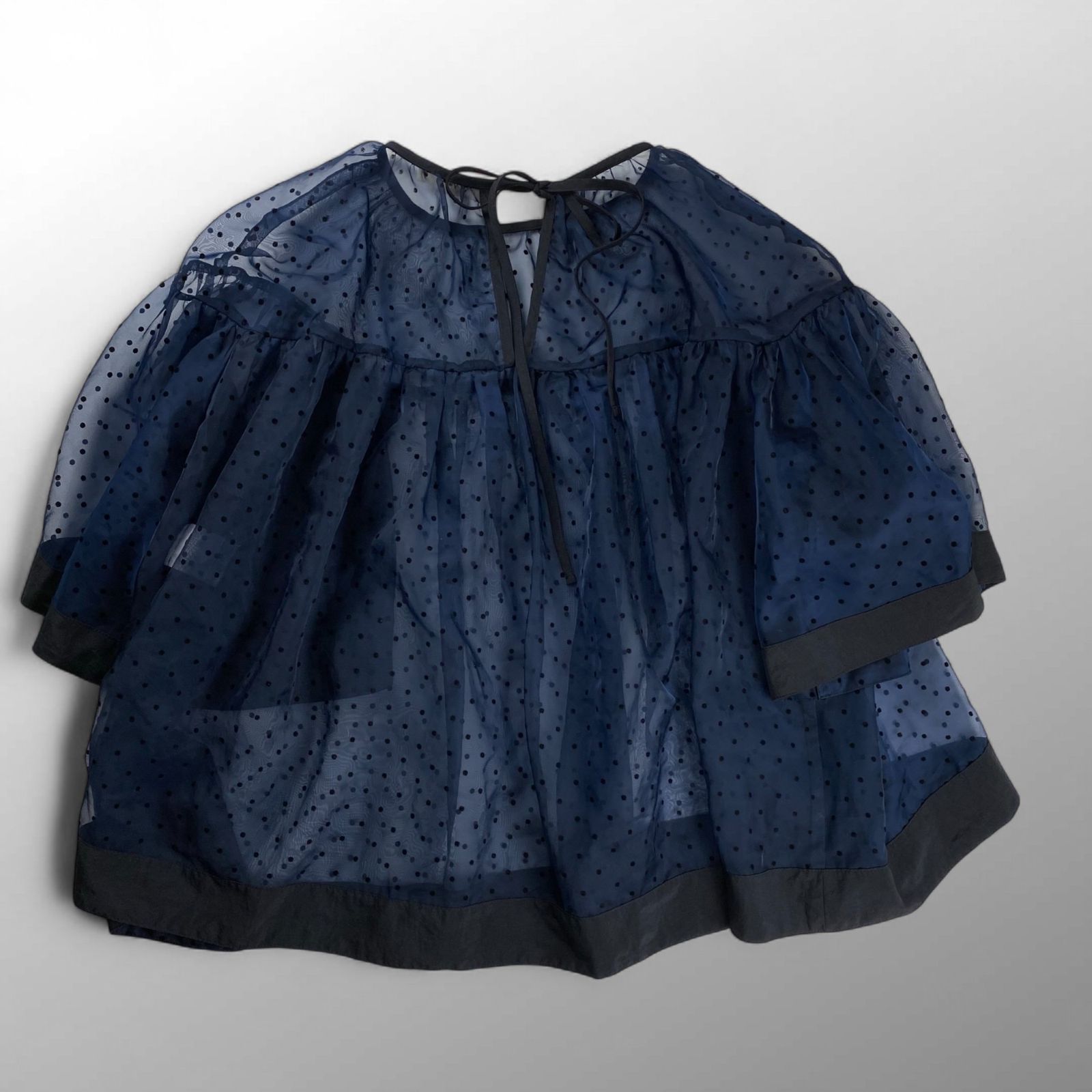 yori ヨリ / ドット柄シアーブラウス SIZE:FREE - メルカリ
