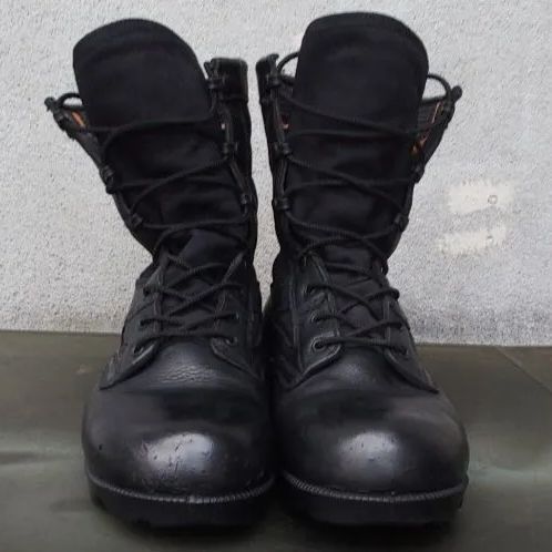 陸上自衛隊実物】ブーツ(半長靴) 半長靴 安全靴 ブーツ 茶半 製 半長靴（