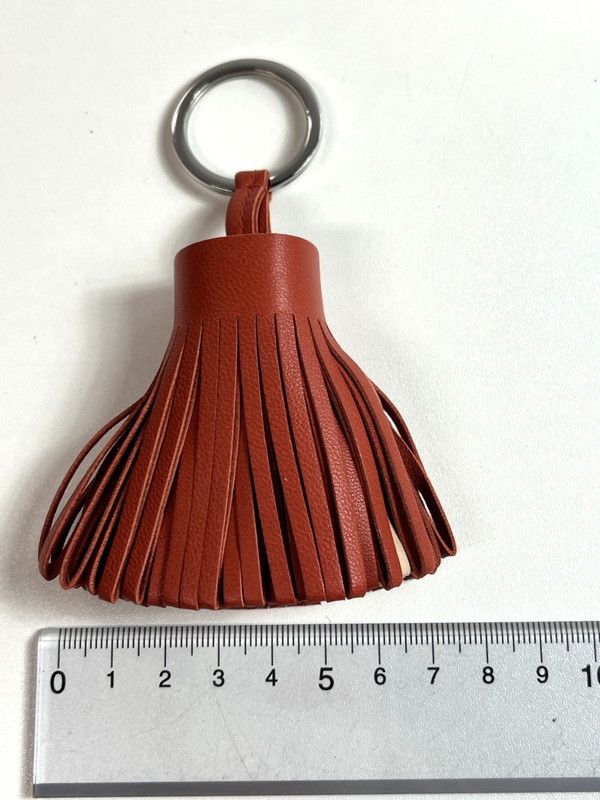 知的な HERMES エルメス カルメン トリコロール チャーム キーリング レザー 183-250923-SS-01-ich