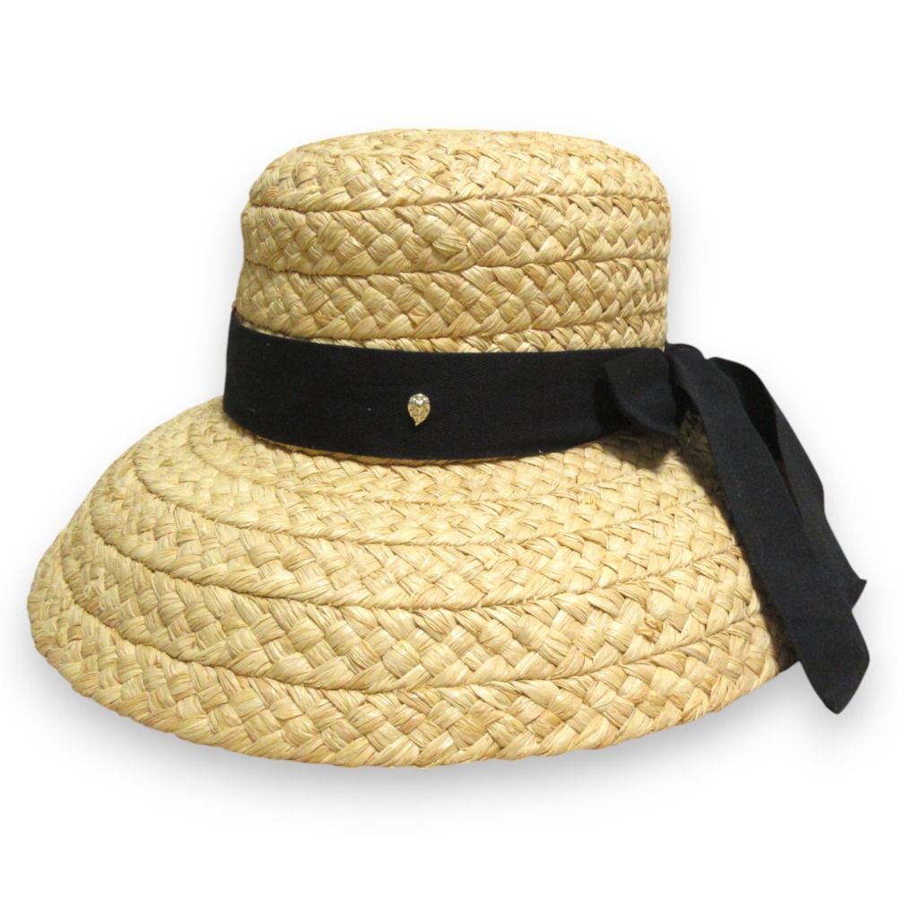 HELEN KAMINSKI 麦わら帽子 ナチュラル/ブラック　カンカン帽 HELEN KAMINSKI ナチュラル/ブラック 麦わら帽子